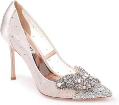 Pre-owned Badgley Mischka Women's Quintana Pumps-shoes In Ivory Satin