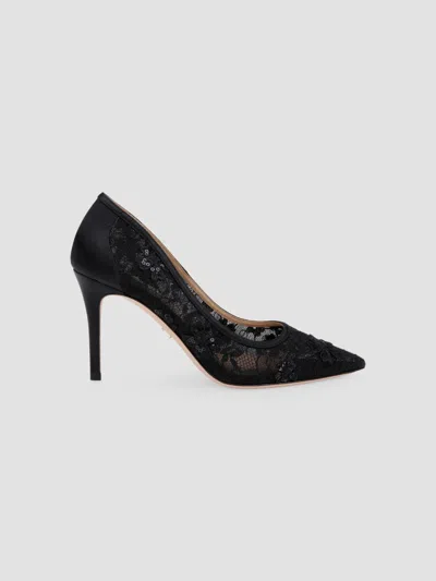 Badgley Mischka Women's Rania 85mm Floral Lace Pumps In Black