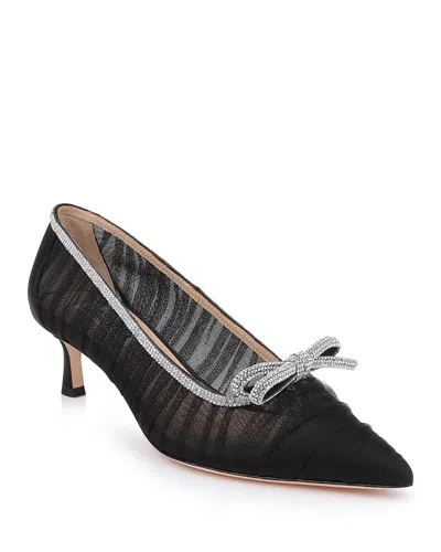 Badgley Mischka Women's Raylee Crystal Trim Ruched Pumps In Black