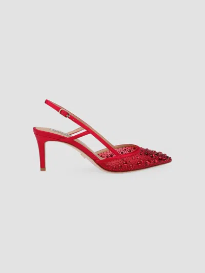 Badgley Mischka Women's Reem 65mm Crystal-embellished Mesh & Satin Slingback Pumps In Multi