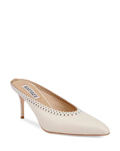 Badgley Mischka Women's Rylie Leather Mule Pumps In White