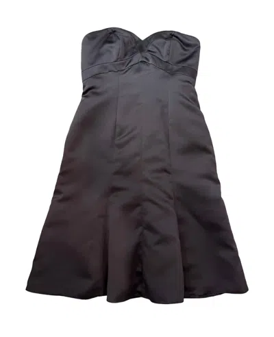 Badgley Mischka Women's Strapless Heart Dress In Black In Grey