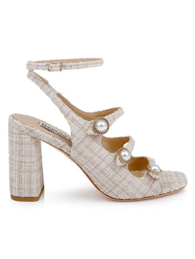 Badgley Mischka Collection Vella Ankle Strap Sandal In Neutral