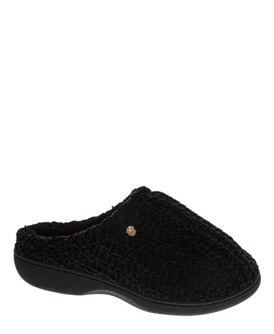 Badgley Mischka Women's Weaved Metal Logo Accent Slippers In Black