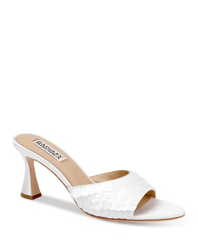 Badgley Mischka Women's Winika Embellished Slides In White