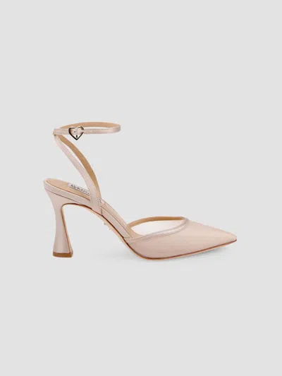 Badgley Mischka Women's Yordan 85mm Satin & Mesh Pumps In Beige Satin