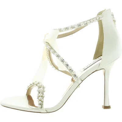 Badgley Mischka Womens Embellished Satin Heels In Multi
