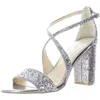 Badgley Mischka Womens Glitter Man Made Heels In Grey