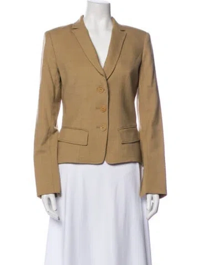 Pre-owned Badgley Mischka Wool Blazer In Neutral