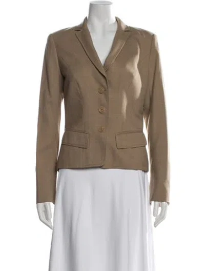 Pre-owned Badgley Mischka Wool Blazer In Neutral