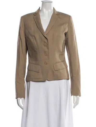 Pre-owned Badgley Mischka Wool Blazer In Neutrals