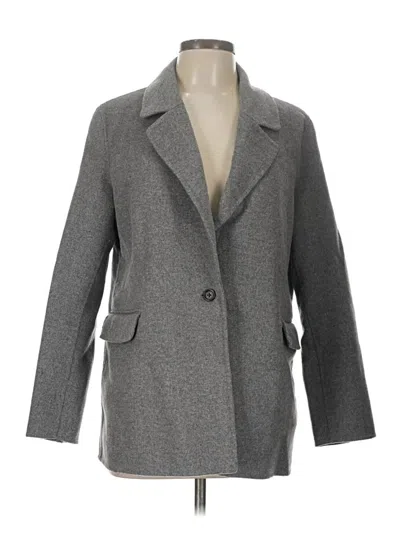 Pre-owned Badgley Mischka Wool Coat In Gray
