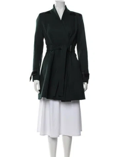 Pre-owned Badgley Mischka Wool Coat In Green