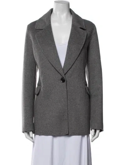 Pre-owned Badgley Mischka Wool Coat In Grey