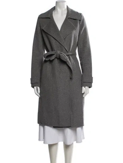 Pre-owned Badgley Mischka Wool Coat In Grey