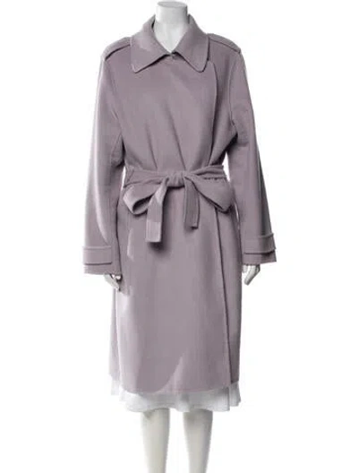 Pre-owned Badgley Mischka Wool Coat In Purple