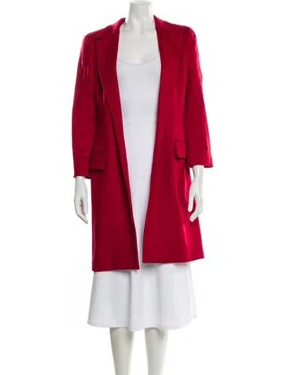 Pre-owned Badgley Mischka Wool Coat In Red