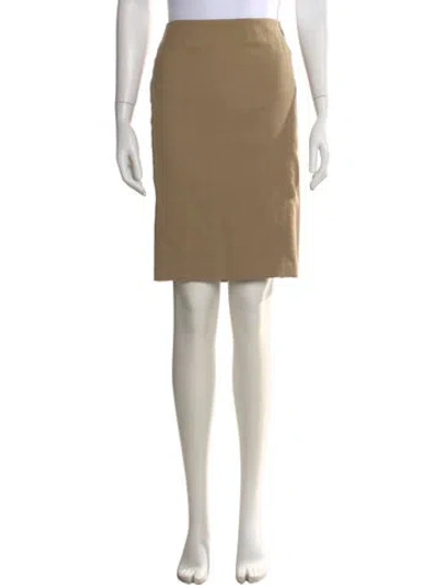 Pre-owned Badgley Mischka Wool Knee-length Skirt In Neutral