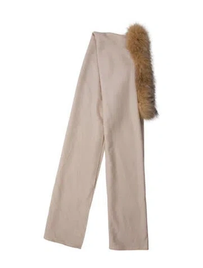 Pre-owned Badgley Mischka Wool Snood In Neutral