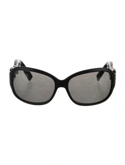 Pre-owned Badgley Mischka X Sama Oversize Tinted Sunglasses In Black