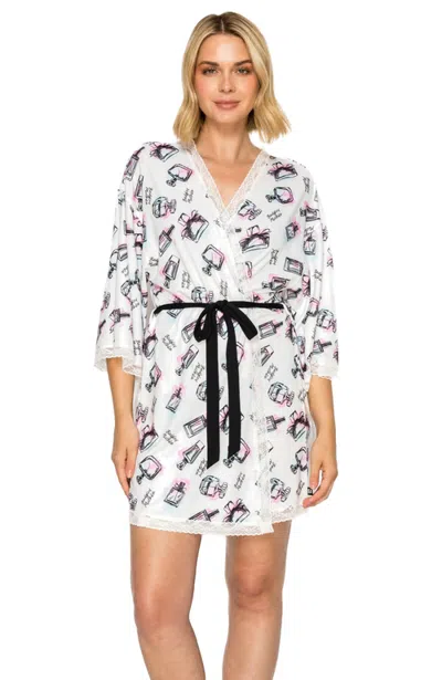 Badgley Mischka Yummy Jersey Cozy Robe In Cream Perfume