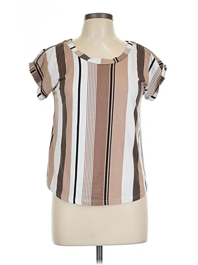 Pre-owned Bae City Short Sleeve Blouse In Brown
