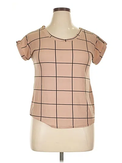 Pre-owned Bae City Short Sleeve Blouse In Brown