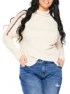 Baea Women's Plus Pointelle Turtleneck Sweater In Ivory