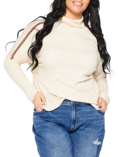 Baea Babies' Women's Plus Pointelle Turtleneck Sweater In Ivory