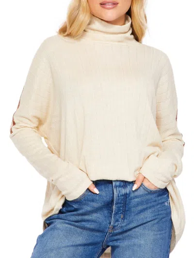 Baea Women's Pointelle Turtleneck Sweater In Neutral