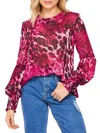 Baea Women's Shirred Drape Top In Fuchsia