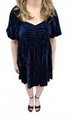 Baevely By Wellmade Anatole Dress In Navy In Blue