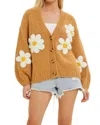 Baevely By Wellmade Daisy Cardigan In Brown In Brown