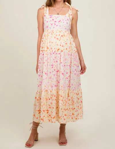 Baevely By Wellmade Field Of Wildflowers Maxi Dress In Multi