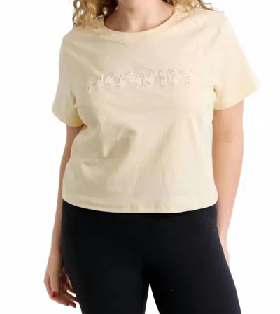 Baevely By Wellmade Hallie Short Sleeve Top - Plus In Yellow