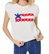 Baevely By Wellmade Liberty Top In White In Gray