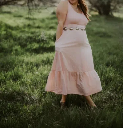 Baevely By Wellmade Maxi Tank Dress In Pink