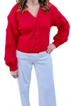 Baevely By Wellmade Rosamund Cardigan In Red In Red