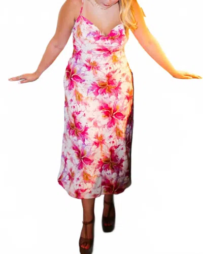 Baevely By Wellmade Sophia Maxi Dress In Pink Multi
