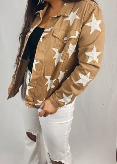 Baevely By Wellmade Star Struck Jacket In Gold