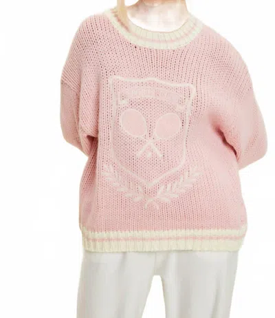 Baevely By Wellmade Tennis Club Sweater In Pink