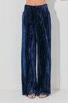 Baevely By Wellmade Velvet Pants In Winter Night In Multi