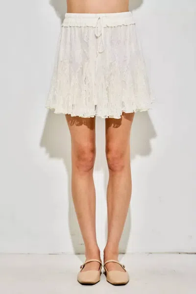Baevely By Wellmade Whispered Mini Skirt In White