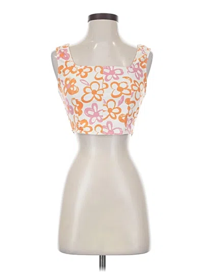 Pre-owned Baevely Tube Top Orange Strapless Neckline Tops