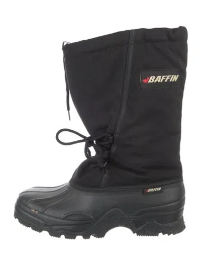 Pre-owned Baffin Canvas Snow Boots In Black