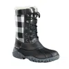 Baffin Jasper Women Black Plaid Leather Waterproof Insulated Winter Boots Rock69 (black,7)