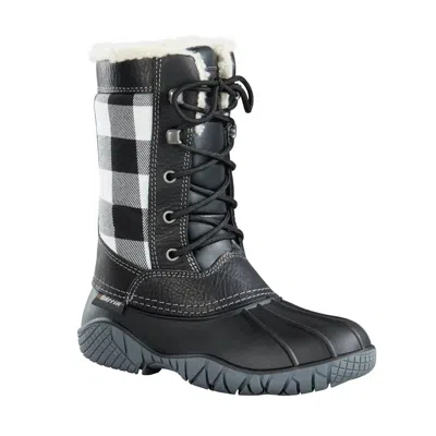Baffin Jasper Women Black Plaid Leather Waterproof Insulated Winter Boots Rock69 (black,7)