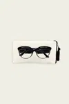 Bag-all Glasses Case With Outside Pocket In Cream