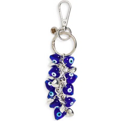 Bag Crap Evil Eye Glass Beaded Dangler Bag Charm In Multi