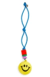 Bag Crap Happy Face Paracord Bag Charm In Blue